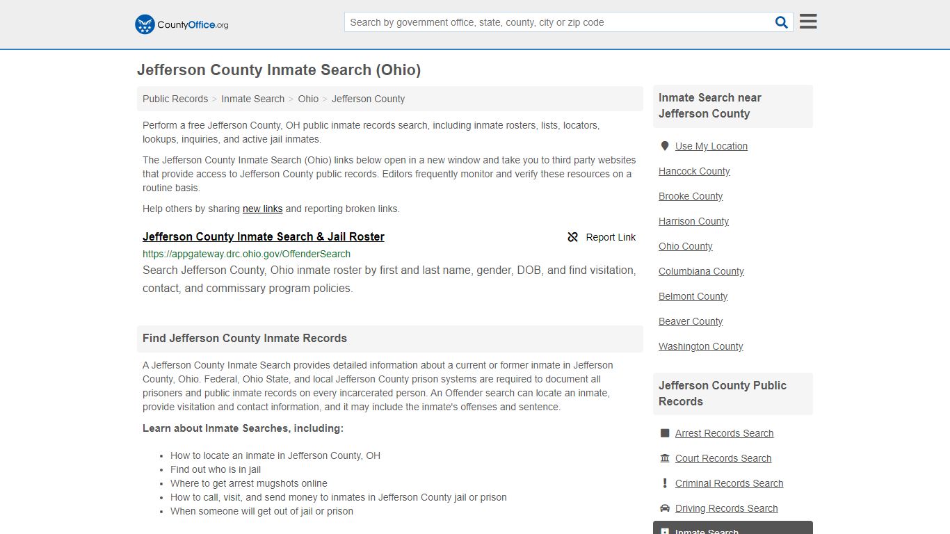 Inmate Search - Jefferson County, OH (Inmate Rosters ...